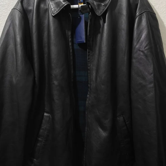 BRAND NEW POLO RALPH LAUREN LEATHER JACKET LARGE RETAILS $698